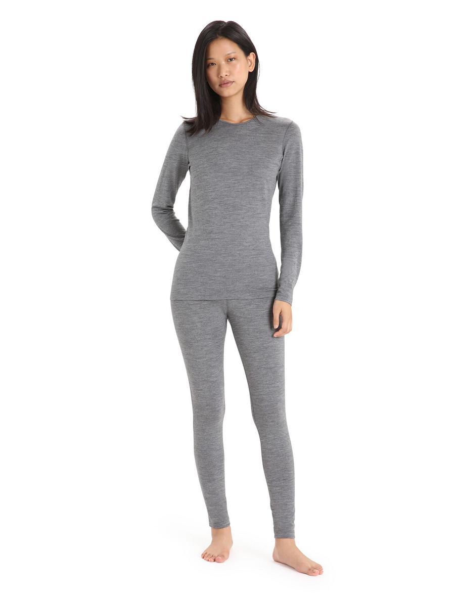 Base Layers Icebreaker Merino 200 Oasis Thermal Leggings Femme Grise | FR 1918JPQJ